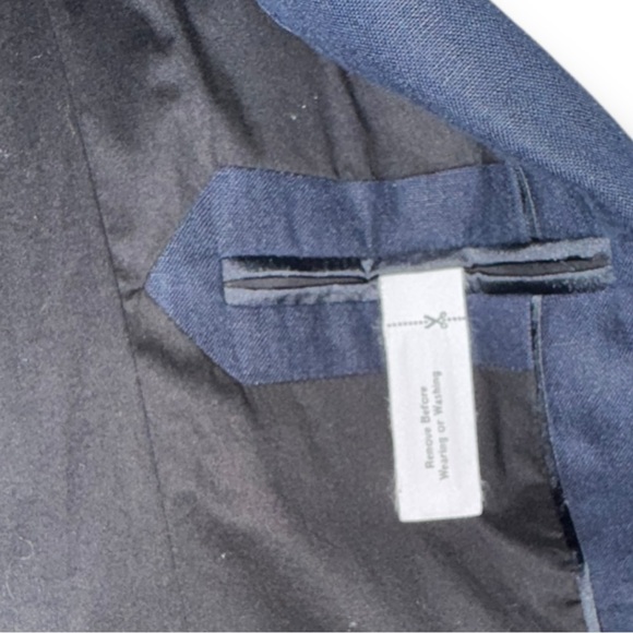 J.Crew NWOT Women’s Linen Blend Blazer Size 12 Navy Tailored Single-Button - Picture 4 of 16